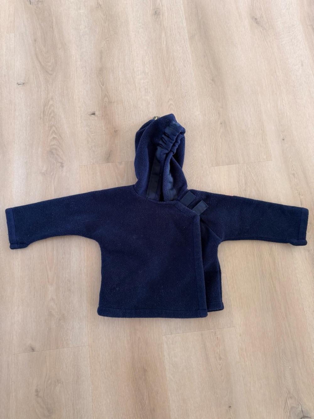 Toddler Navy Hooded Fleece Pullover